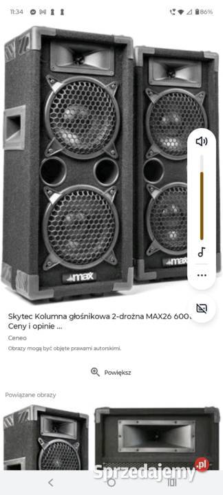 Kolumny estradowe 26 kupione na allegro