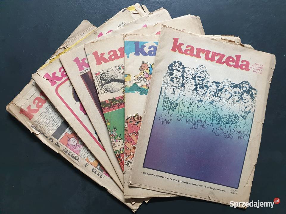 Karuzela pismo satyryczne zestaw 6 numerów 1976 Gdynia