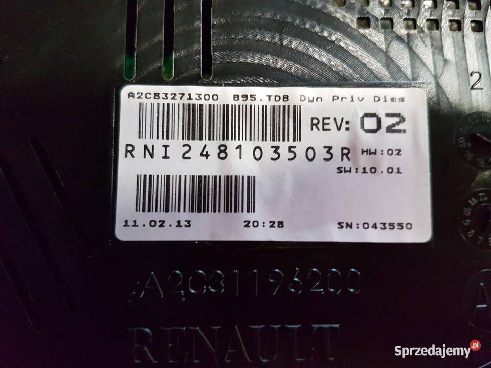RENAULT MEGANE III 16 DIESEL LICZNIK ZEGAR Turek sprzedam