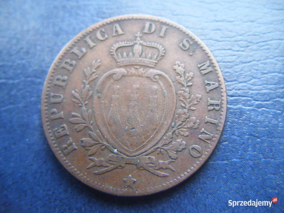 Stare monety 5 centesimi 1894 San Marino