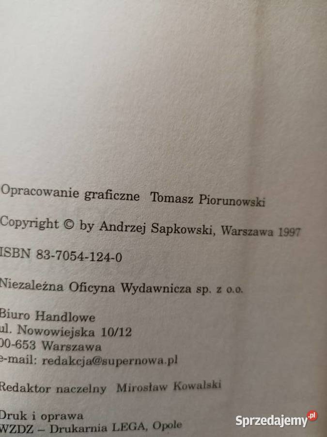 Sapkowski książki Wieża jaskółki księgarnia Warszawa