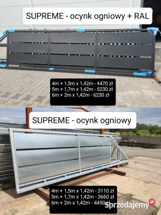 Brama przesuwna palisadowa 4mx15mMODERNocynk