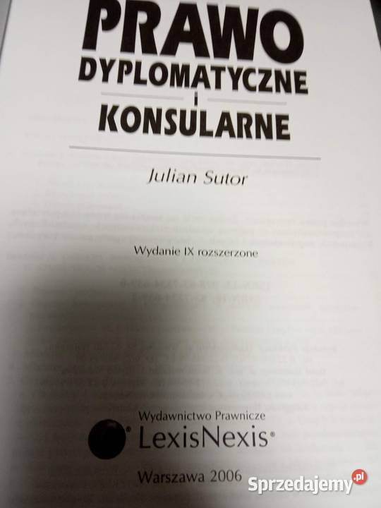 Prawo dyplomatyczne i konsularne książki używane Warszawa