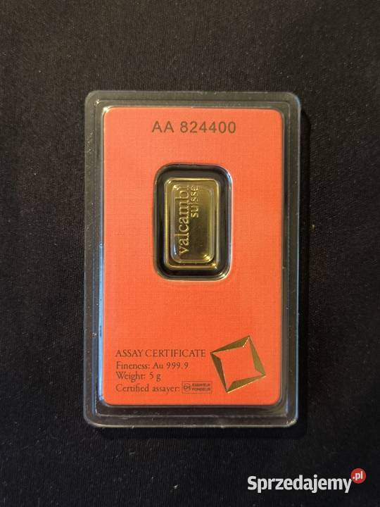 5 gram złota sztabka Valcambi
