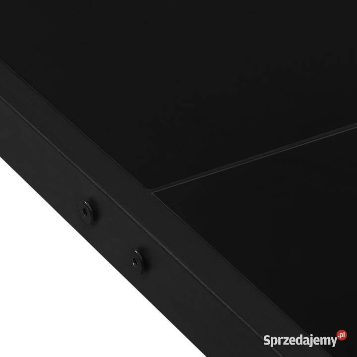 Stolik ogrodowy 130x130x72 czarny stal i szkło Warszawa