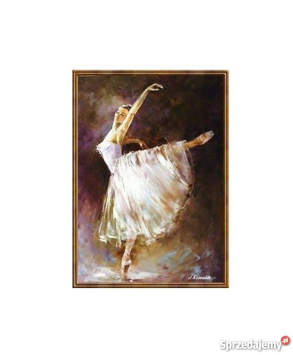 Baletnica obraz olejny szpachla 50x70 akt Warszawa