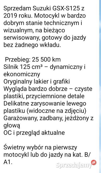 Suzuki gxss Rok produkcji 2019 Suzuki Milicz