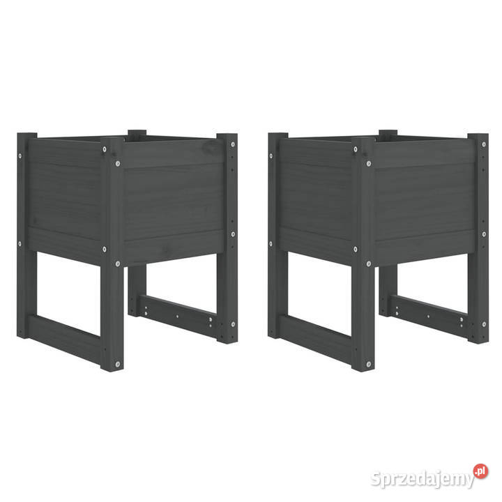 Donice 2 szare 40x40x525 lite drewno sosnowe Warszawa sprzedam
