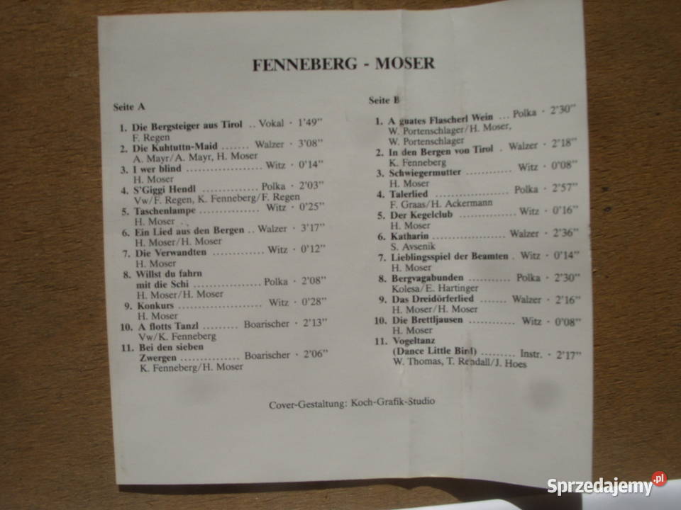 Folk kasetaFENNEBERG MOSERDIE ZWEI 1988R Wołów