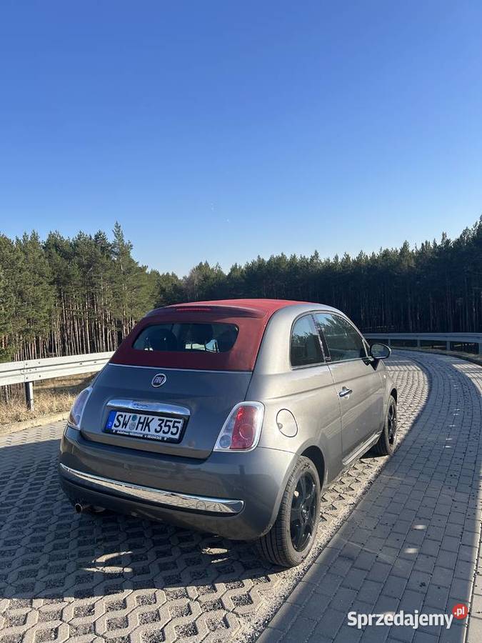 Fiat 500C Cabrio 2015 12 114 000 szary gotowy do 114000km lubuskie Nowa Sól