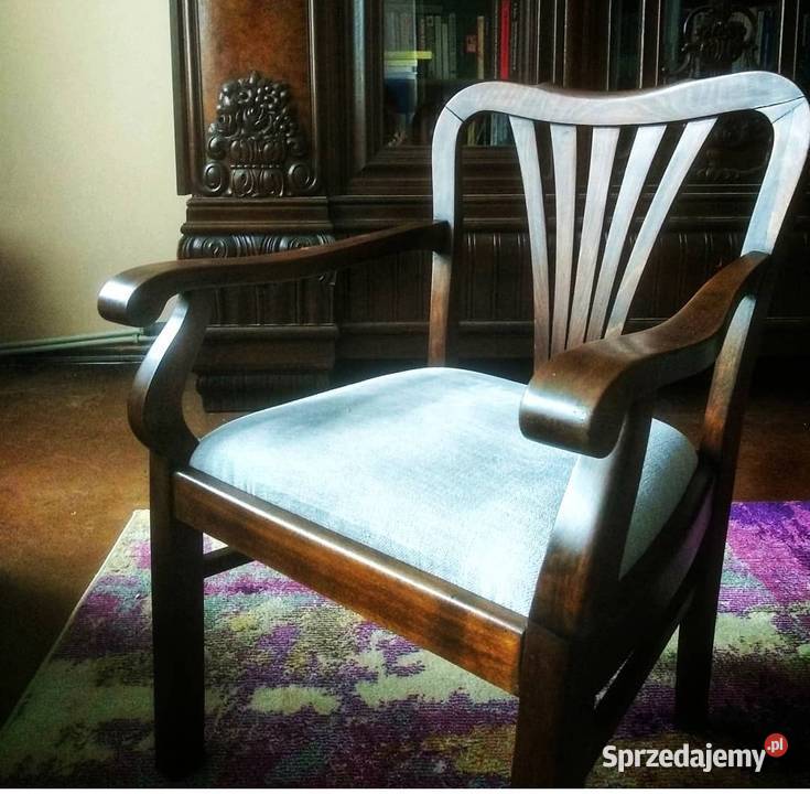Stare krzesło fotel z podłokietnikami antyk Bytom