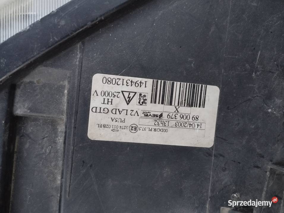 Lampa Xenon przetwornica peugeot 807 Suwałki