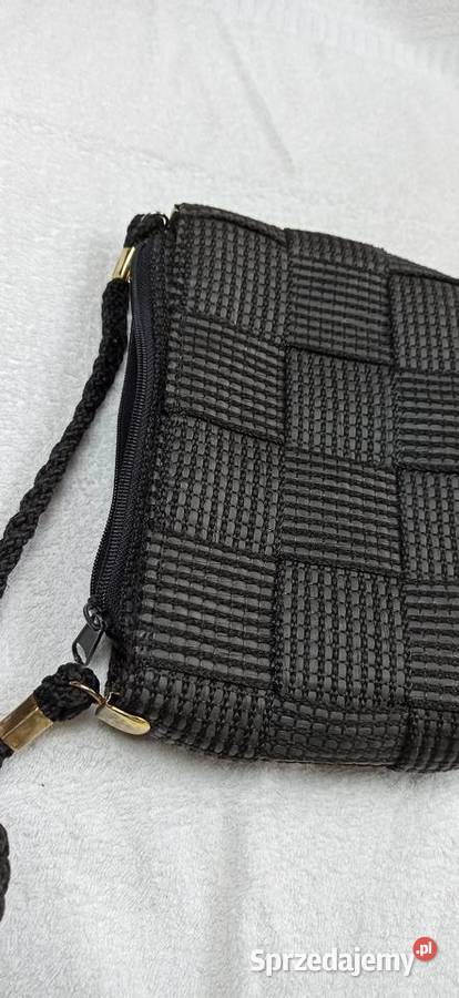 Torebka czarna patchwork made in italy włoska Stalowa Wola