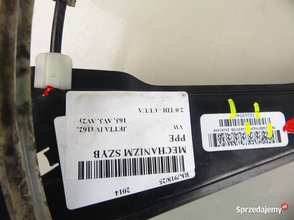 PODNOŚNIK SZYBY PRAWY PRZEDNI VW JETTA IV