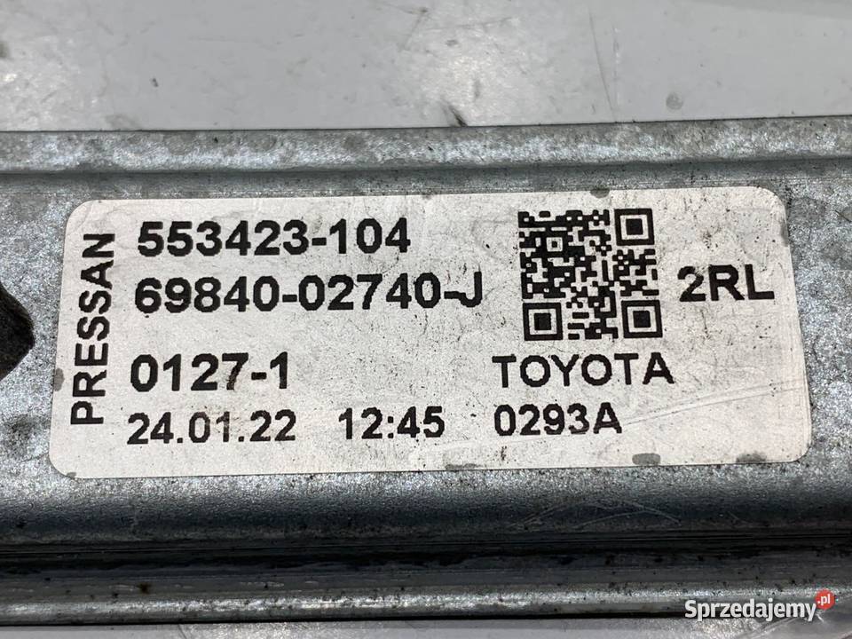 PODNOŚNIK SZYBY LEWY TYŁ TOYOTA COROLLA E21 Mechanizmy opuszczania szyb sprzedam