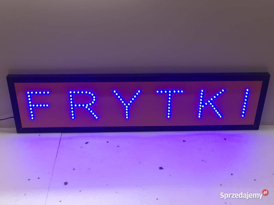 Reklama diodowa FRYTKI 100 x 25 zewnętrzna nowa mazowieckie Pomiechówek