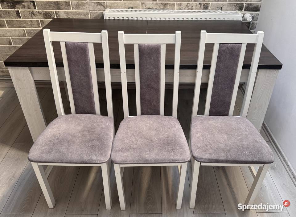 Solidny stół 6 krzeseł Elegancki komplet do Sosnowiec