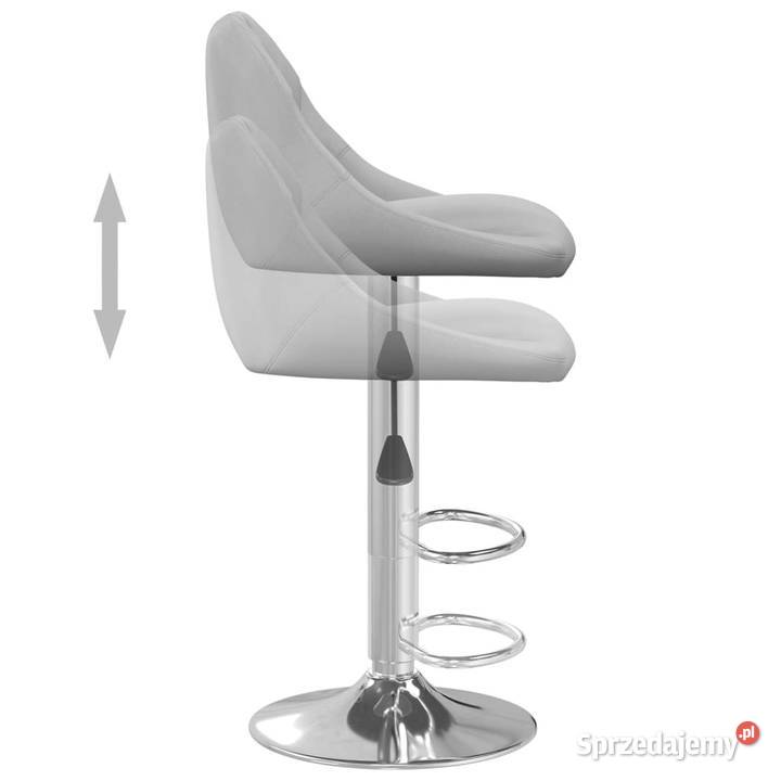 vidaXL Stołki barowe 2 jasnoszare obite Warszawa