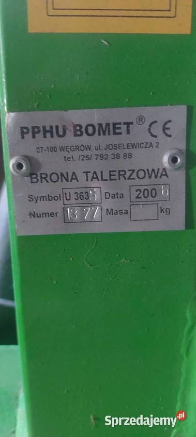 Talerzówka Bomet 27 Cieszanów