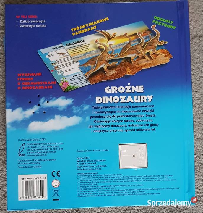 Groźne dinozaury Przyroda w 3D z dźwiękiem Ząbki