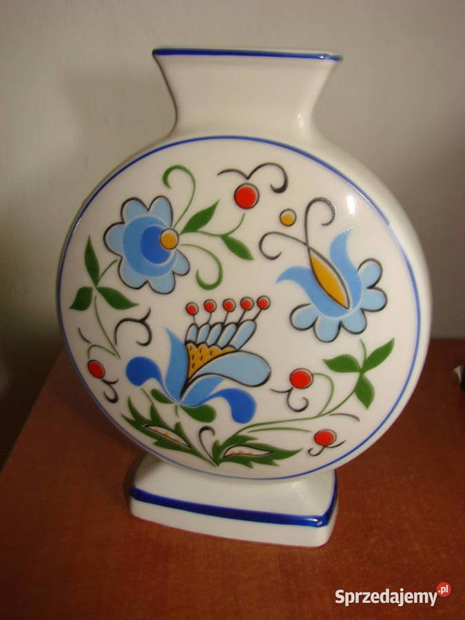 Lubiana wzór kaszubski wazonik Społem PRL