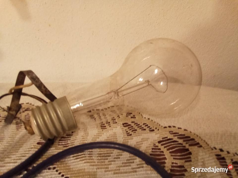 Lampa warsztatowa duża PRL mazowieckie Warszawa
