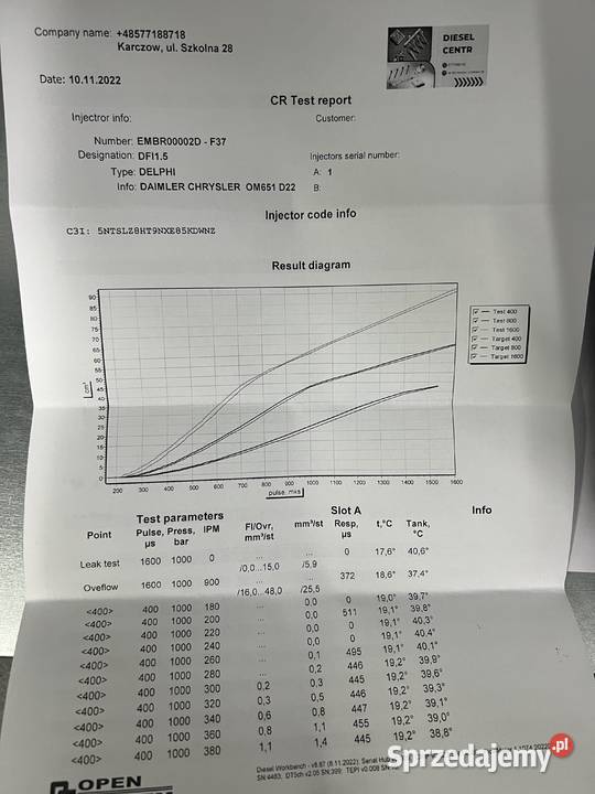 Wtryskiwacz Mercedes EMBR00002D Części samochodowe Karczów sprzedam