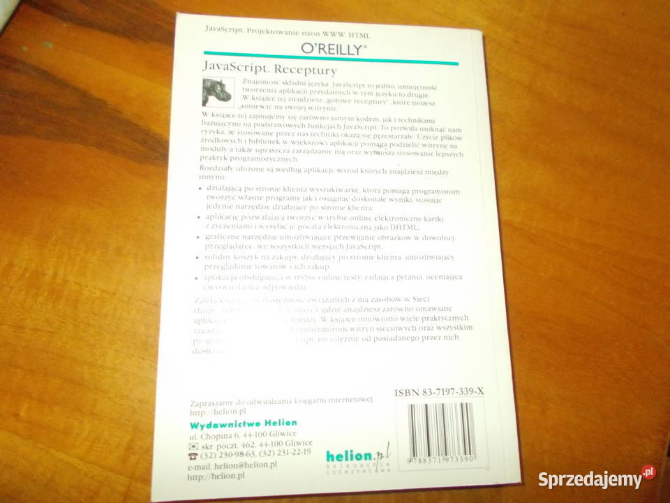 JavaScript Receptury małopolskie sprzedam