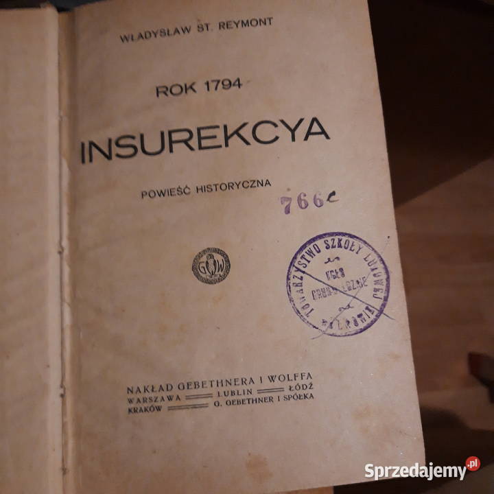 Trylogia Reymonta 1794 13 1913 oprintrol sprzedam