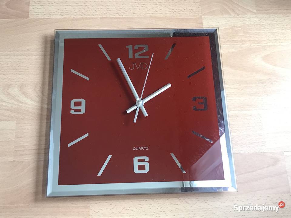 Elegancki ścienny szklany zegar z lustrzanymi ścienny łódzkie Łódź