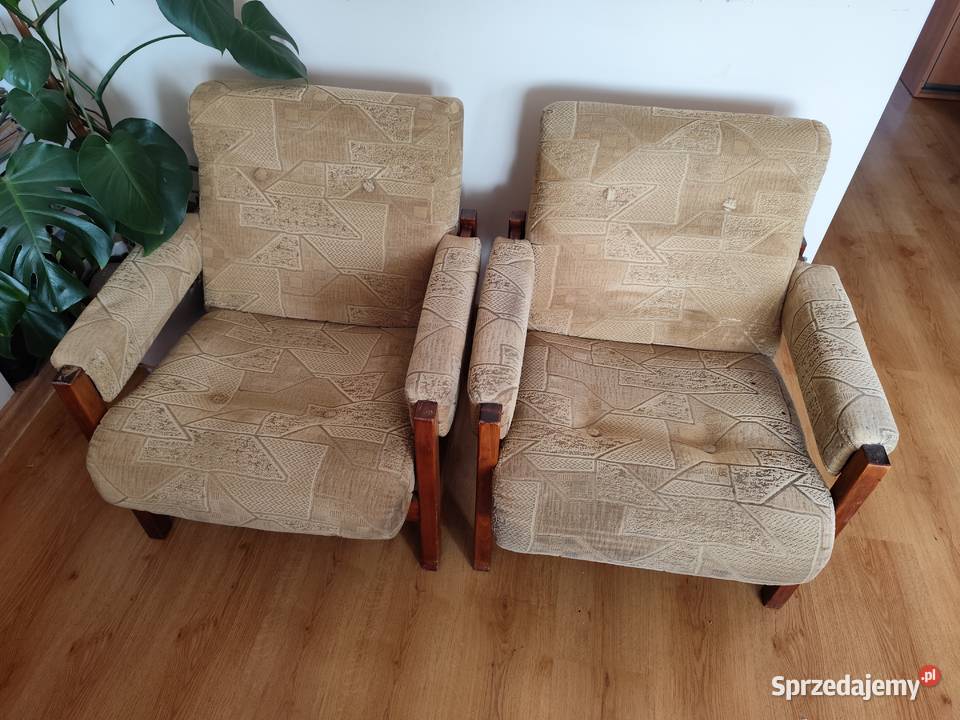 Fotel klubowy PRL do odświeżenia renowacji 2