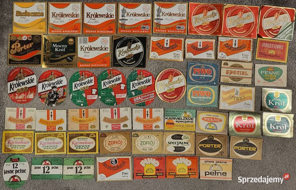 Etykiety piwne zestaw 359 etykiet polskie Ząbki