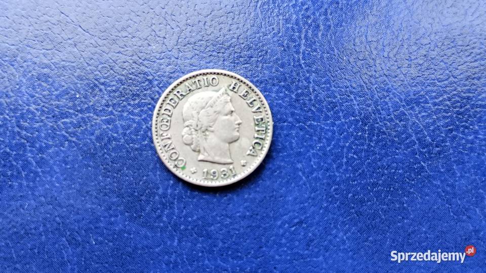Stare monety 5 rappen 1931 Szwajcaria 2 Lesko