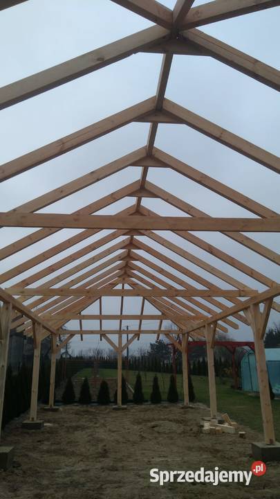 Wiata drewniana garażowa 5x15 mazowieckie Kozienice