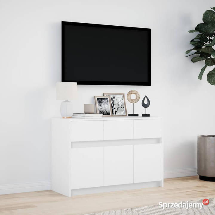 Szafka TV z LED biała 91x34x61 materiał Dom i Ogród Warszawa