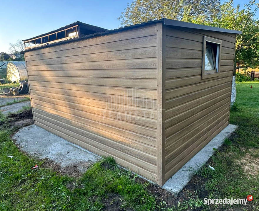 Schowek Domek ogrodowy 4x2 m brama dwuskrzydłowa
