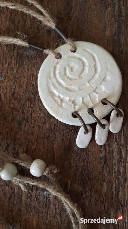 Naszyjnik ceramiczny ręcznie wykonany Otwock