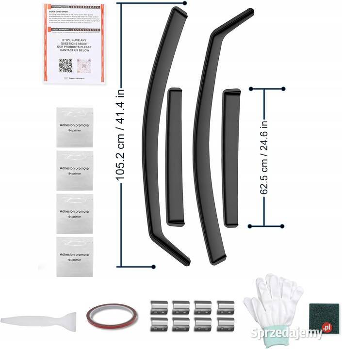 Deflektor przeciwwiatrowy czarny kompatybilny z Myszyniec sprzedam