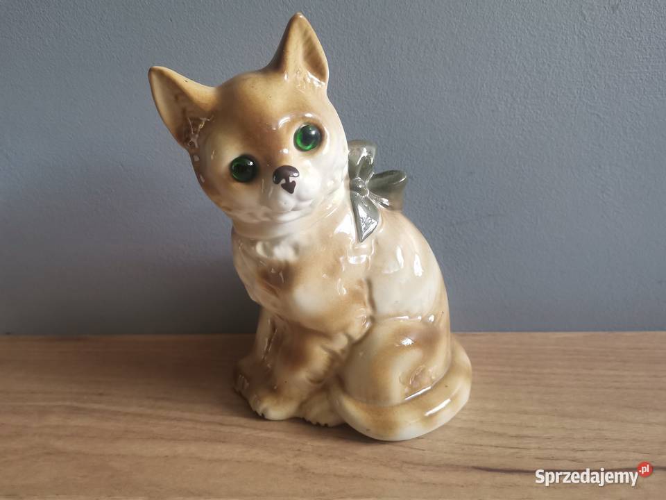Stara figurka porcelanowa lampka Kot