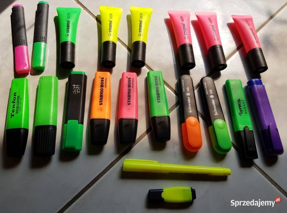 mazaki flamastry zakreślacze fluorescencyjne świętokrzyskie Kielce sprzedam