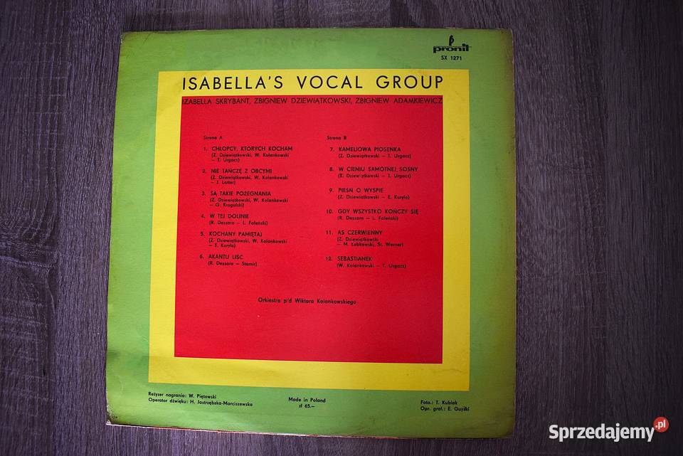Tercet Egzotyczny Isabellas Vocal Group Chłopcy sprzedam