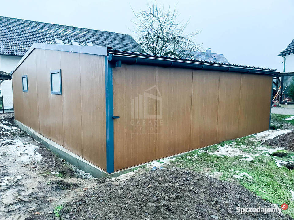 Garaż Ocieplany Płyta Warstwowa 9x6 2x Brama 2x Turek