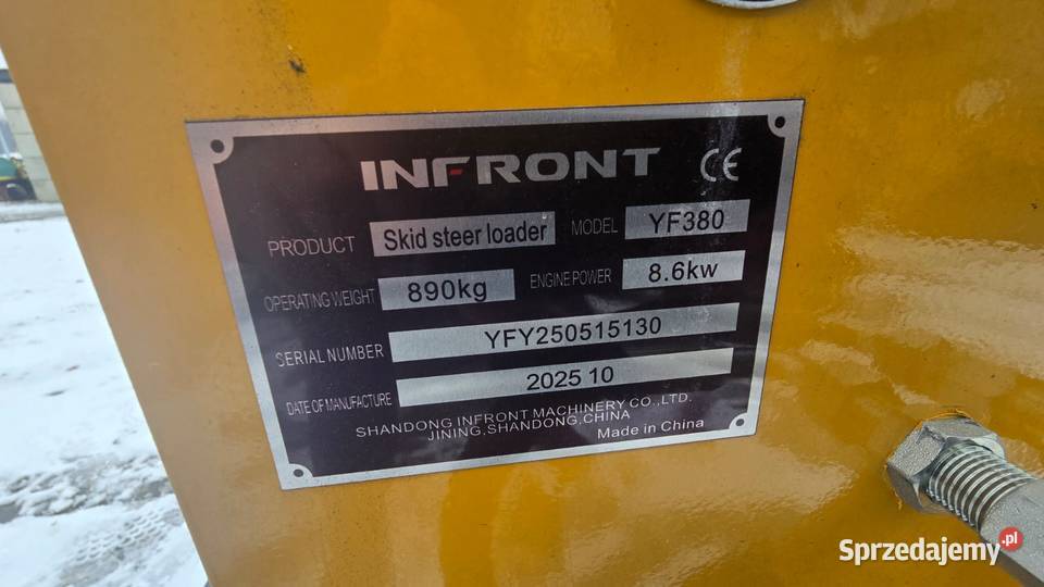 Mini ładowarka gąsienicowa INFRONT YF380 łyżka Pozostałe Dunkowa