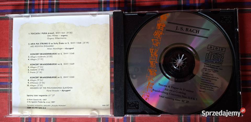 Muzyka Mistrzów JSBach Geniusz Baroku CD Muzyka Kraków