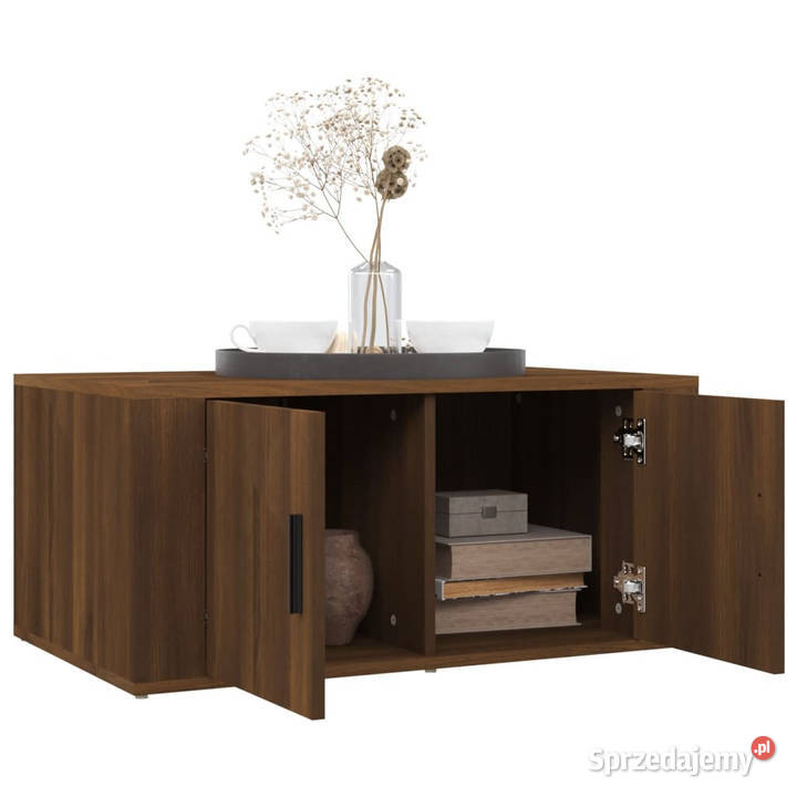 Stolik kawowy brązowy dąb 80x50x36 materiał Warszawa sprzedam
