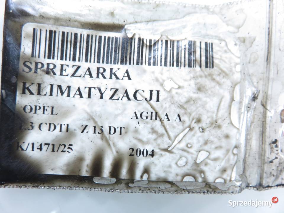 KOMPRESOR KLIMATYZACJI OPEL AGILA A 13 CDTI