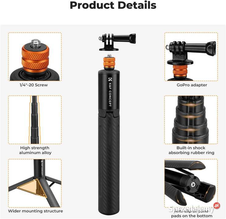 Selfie stick 120 Osmo Action Insta GoPro Tripod mazowieckie
