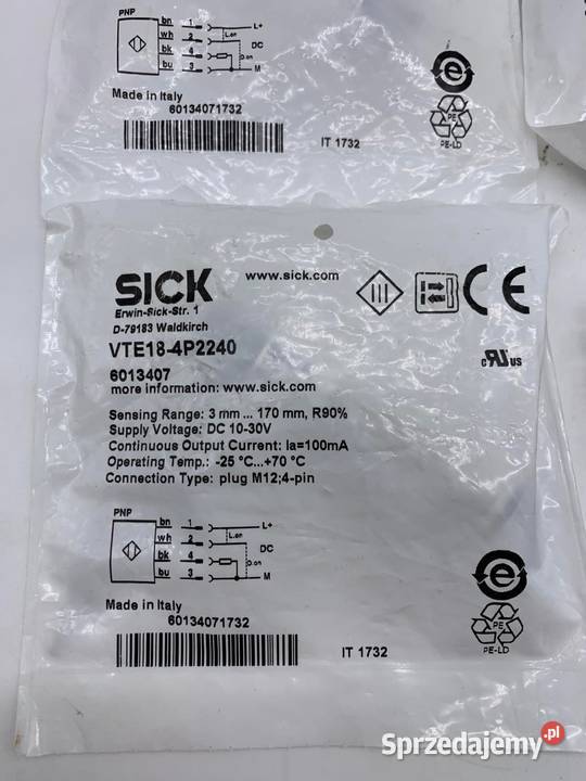 Sick VTE184P2240 Photoelectric sensor mazowieckie Warszawa sprzedam