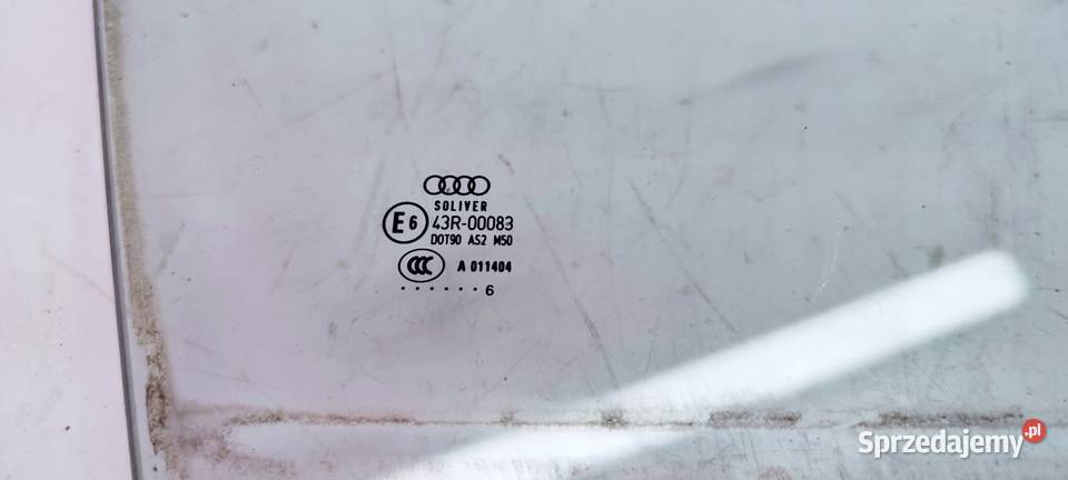 SZYBA DRZWI PRAWY PRZÓD AUDI A6 C6 2006R śląskie Przystajń sprzedam