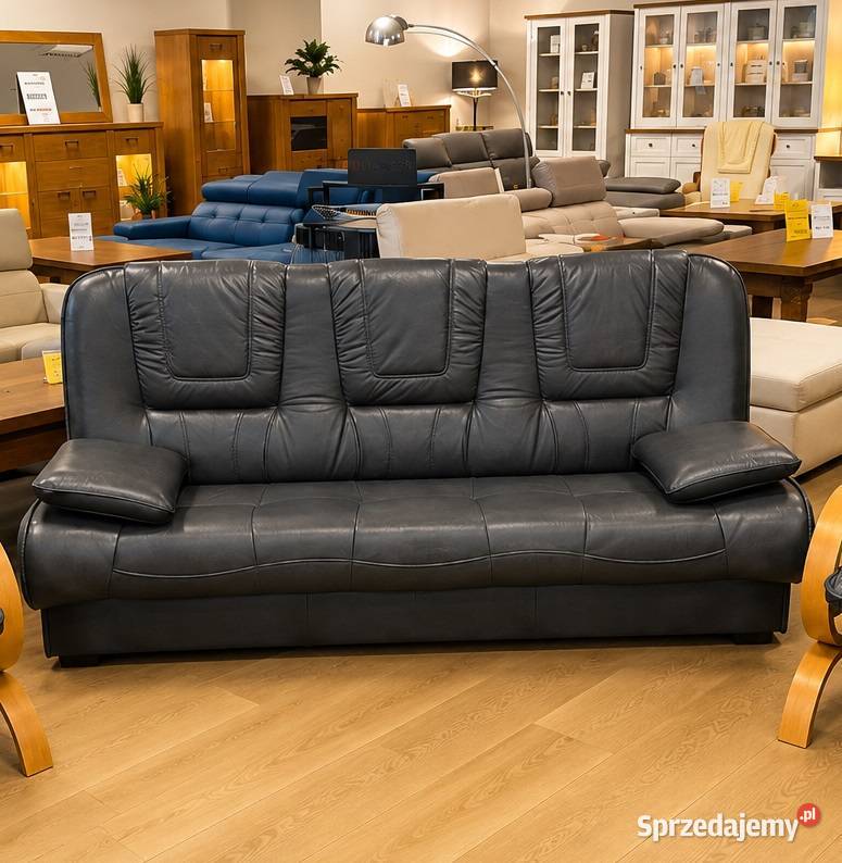 Kanapa ze spaniem Fotele Finka SKÓRA NATURALNA opolskie Czarnowąsy